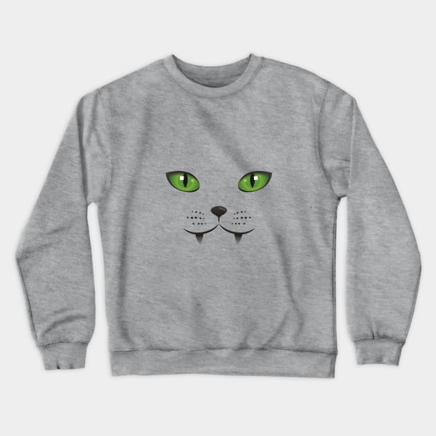 black Cat Crewneck Sweatshirt by mutarek